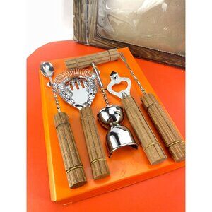 Vintage 1970s bar mates, 6 pieces tools set with original box, new, Japan